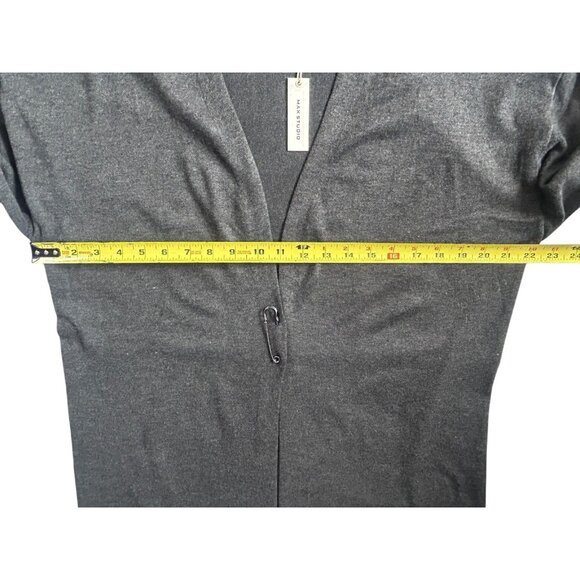 Max Studio Knit Long Roomy Sweater Wrap Large Pin Closure Flutter Sleeves Small - Picture 14 of 16